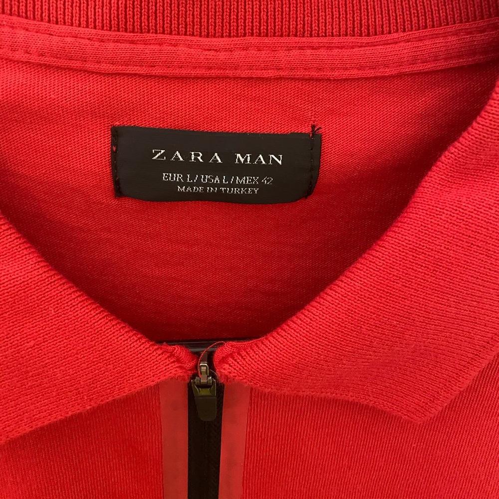 Zara Man Red Shirt w/ zipper